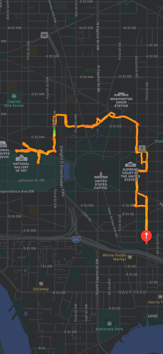 I went to DC with  @thejoecardamone today to document the militarization of DC.We spent almost 4 hours walking, and covered over 6 miles, skirting the barricaded perimeter. #DCLockdown