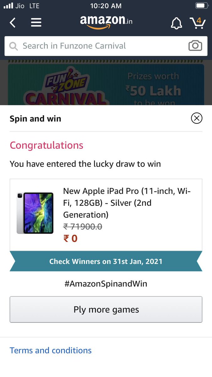 vanshika3795946's tweet photo. @amazonIN #AmazonFunzoneCarnival #AmazonSpinandWin #apple https://t.co/KUrKAUCSqZ