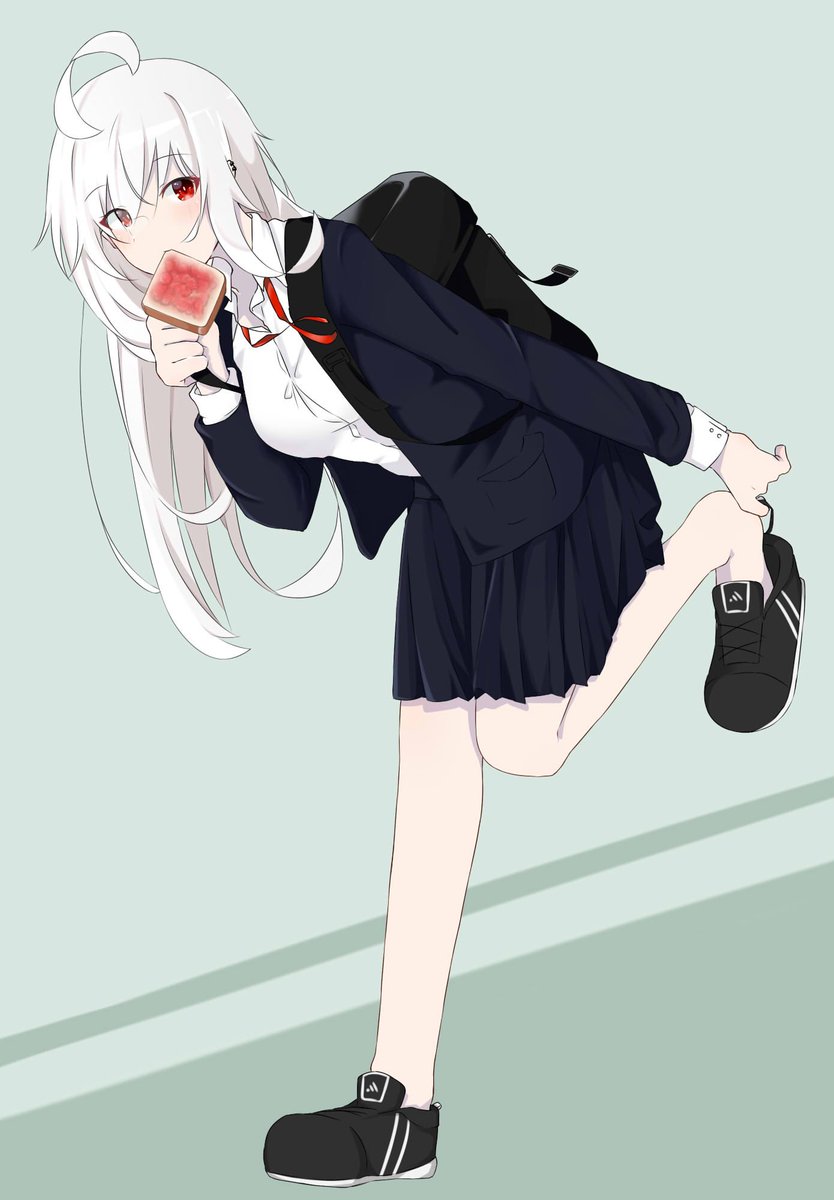 #絵描きさんと繋がりたい 
遅刻しそうなうちの子 