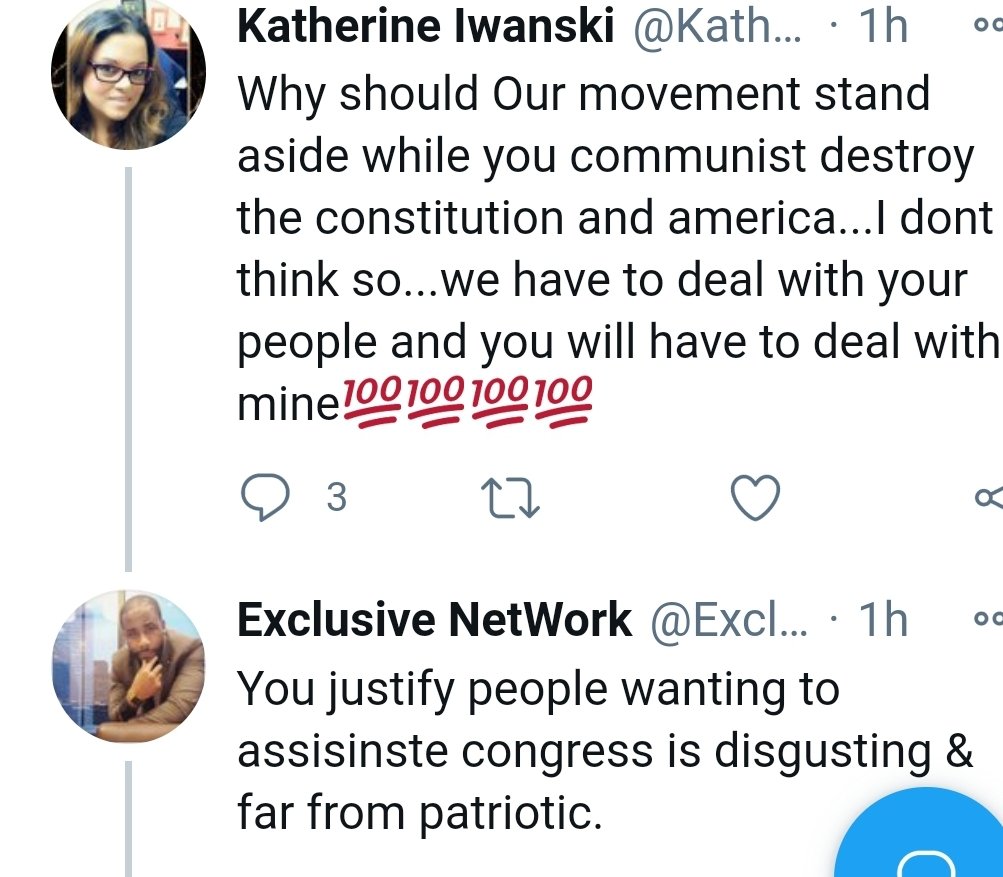 Exclusives1987's tweet photo. @KatherineIwans1 @TomiLahren This Is you're second last statement. Please see attachment.  Which sounds threatening in my eyes. 

See in the English Language we do this thing called "Clarifying Properly" so there are no assumptions!! That's 💯 https://t.co/KGanJCOwex