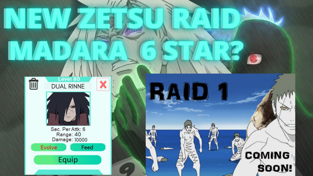 BwithTea 🍵 on X: THIS IS GONNA BE EPIC!!!! INCOMING ZETSU RAID NEW MADARA  6 STAR IN ALL STAR TOWER DEFENSE?!  via @  #ALLSTARTOWERDEFENSE #ASTDUPDATE #ZETSURAID  / X