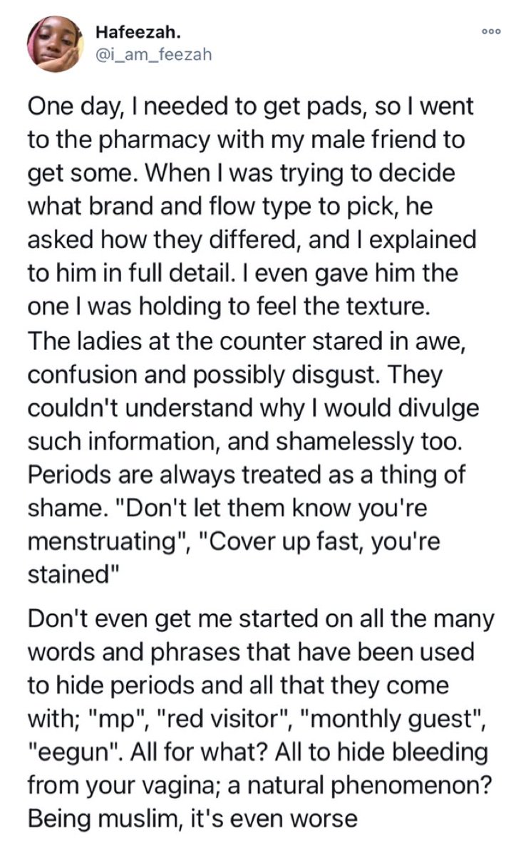Postsubman's tweet photo. - Vlogger cautions ladies never to be ashamed of their period. https://t.co/gguhhB4DBe