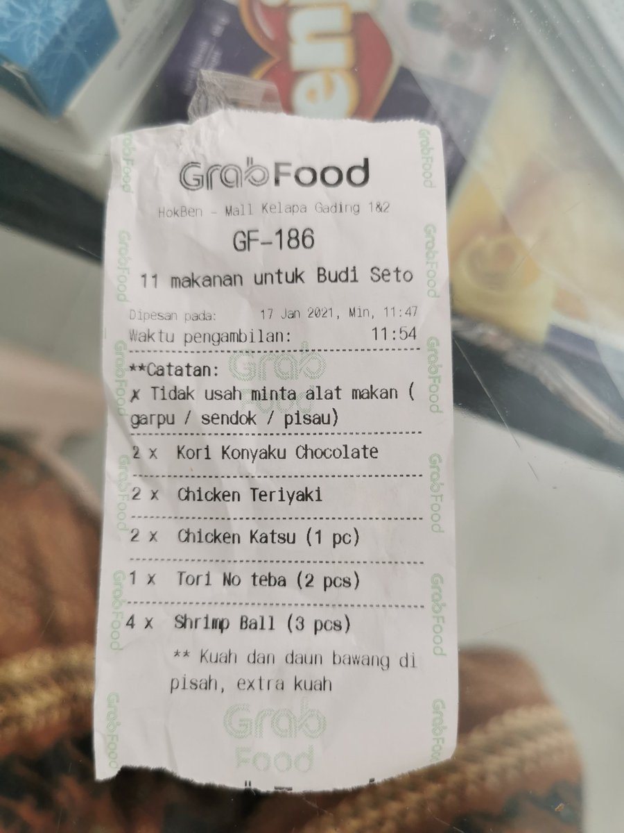 budihs's tweet photo. @HokBen Tolong follow up! Pesan pakai grab, shrimp ball tidak terkirim di mall kelapa gading.. Sudah kejadian berulang kali https://t.co/iHI3mTbKSw