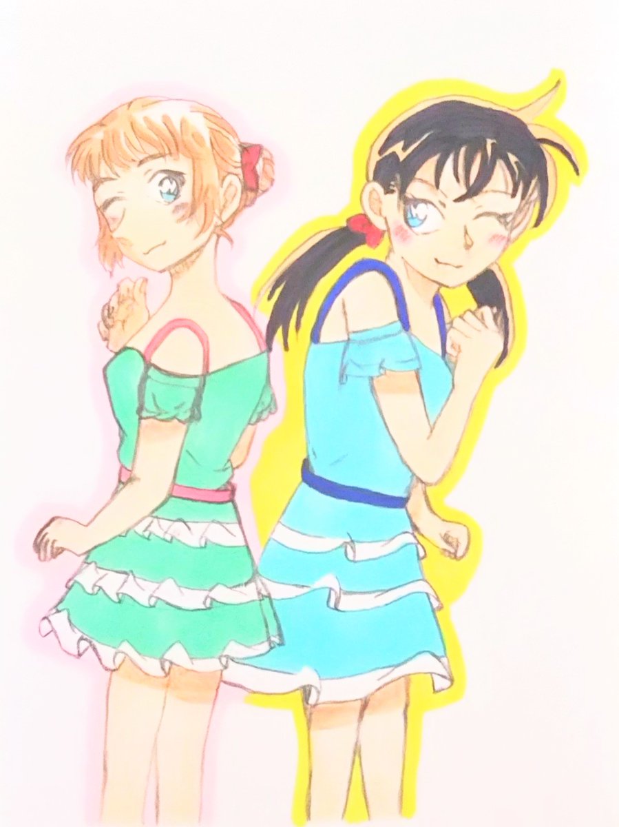 Twitter 上的 名探偵の相棒 アイドル っぽくしてみた 名探偵コナン イラスト 米原桜子 三池苗子 T Co Oazhijkigp Twitter