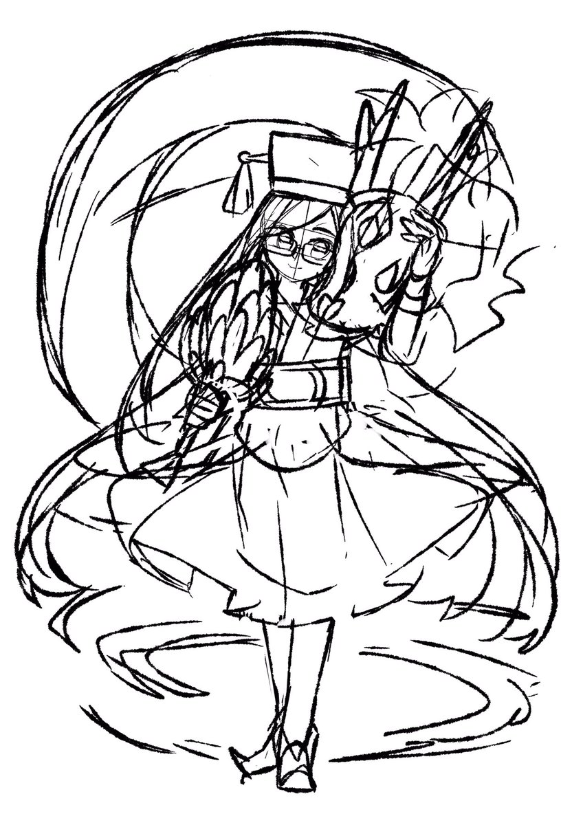 今日のカウントダウンイラストが難産すぎたのでラフ置いときます

このほかに七星壇とかググって描いたりしてたけど何も使わんかった?
3枚目は過去絵のリメイクです 