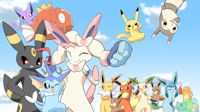 イブット!使用イラスト #ポケモン #ヘボット! #ブイズ  