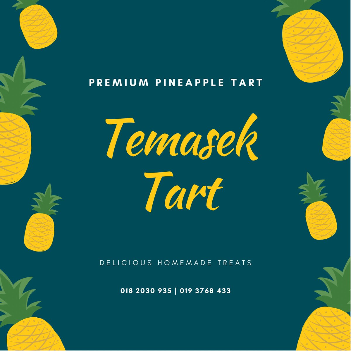 iKhairulAkil's tweet photo. Any 🍍 & Nutella tart lovers here ?
Introducing Temasek Tart! Delicious homemade treats 😋
🍍 tart : RM30/25pcs
Nutella tart : RM35/25pcs
Taste different !
#temasektart #premiumtart #pineapple #nutella #pineappletart #nutellatart #homemade #tastedifferent #delicious https://t.co/9YFpzHlMOy