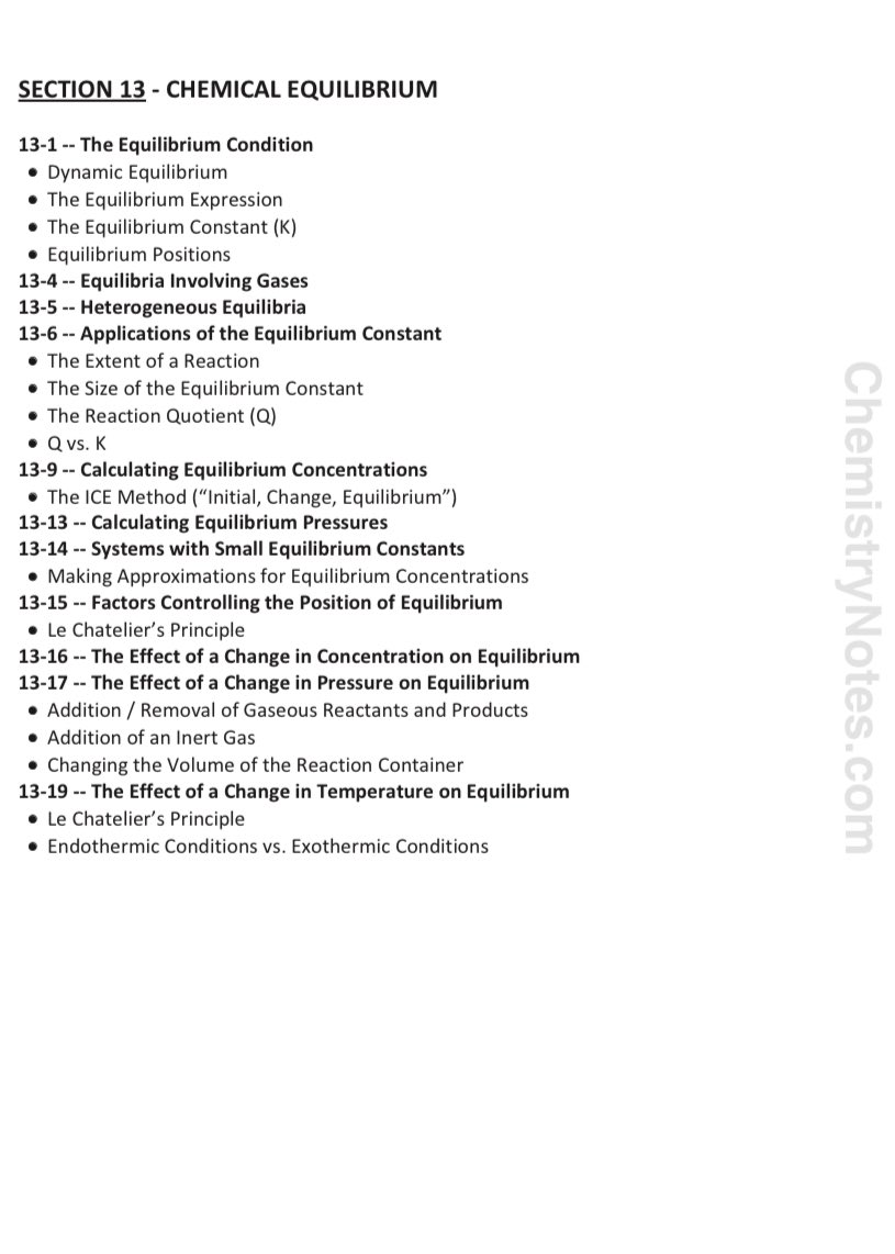 chem_notes_pdf's tweet photo. SECTION 13 - Chemical Equilibrium - 19 pages; https://t.co/xtSXHi6tra
.
👆🏼ALL My Notes are Available at Link Above
.
#generalchemistrylectures
#chemistrylectures
#generalchemistrynotes
#generalchemistry
#chemistrynotes
#chemistryteacher
#chemistrylecturenotes
#chemistry
. https://t.co/ALpwtQ62QX