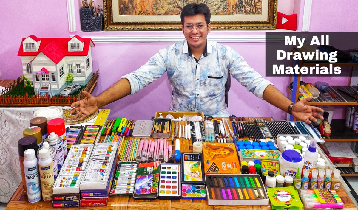 ArtsMayank's tweet photo. My All Drawing Materials ☺️
Watch Full Video on my
Youtube Channel 👇
https://t.co/D4jEqr30MJ
"Mayank Agarwal Arts"
 
#artsupplies #artmaterials #myart #artcollection #tools #artist #creativeartist #arts #artoninstagram #art #sketching #drawingvideo #drawingoftheday https://t.co/OwvUZacbF3
