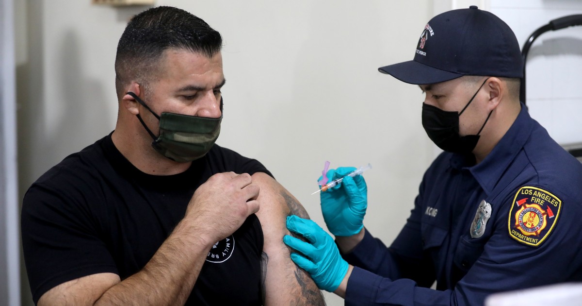 Drive to get COVID-19 vaccine to L.A. firefighters loses steam as 40% fail to show up https://t.co/XQnsSA63np https://t.co/MM3PDie63F