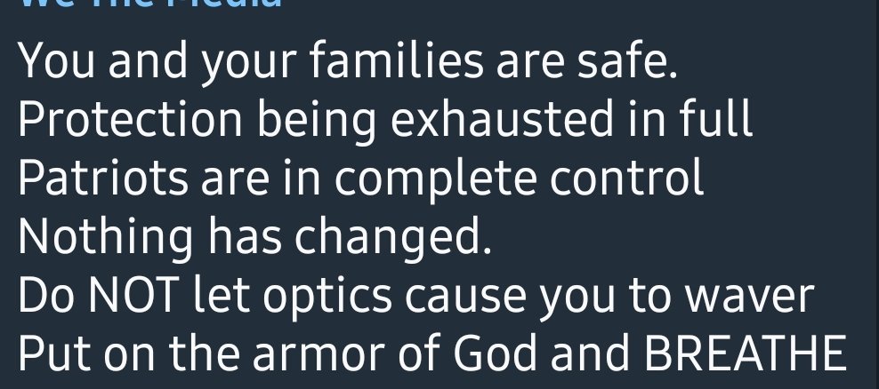 5/ The spiritual warfare lanhuage has also been prominent today (out on the armor of God), as itvs been for a while in QAnon. But what is interesting is that it may permit QAnon to push the goal post indefinitely. If the battle on earth fails it doesn't necessarily matter.