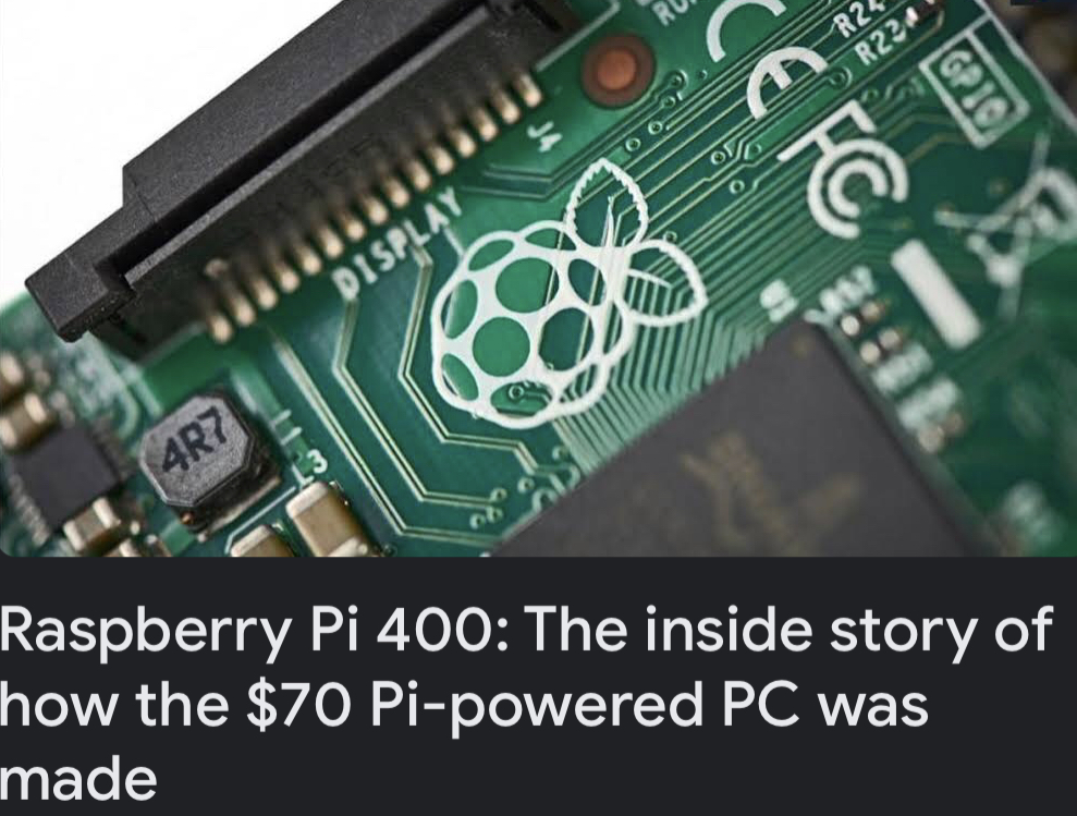 codetechniq's tweet photo. Raspberry Pi 400: The inside story of how the $70 Pi-powered PC was made https://t.co/QAItLCPlua #raspberrypi #automation #codecoolstuff #pc #raspberry #zdnet https://t.co/s4RlfwOBQb