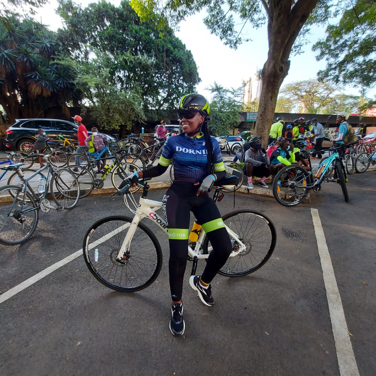 JudyKosgei's tweet photo. My #bestdaysoftheweek? Top 7 on my 2021 list - definitely #Saturday. Nothing beats the #SpinQueens and @spinkingske rides. Together we will make #mylane2/ #LesuudaNMTBill sponsored by Samburu West MP, @Lesuuda a reality! #sharetheroad with #WatuwaBaiskeli https://t.co/FXao8w5sVj