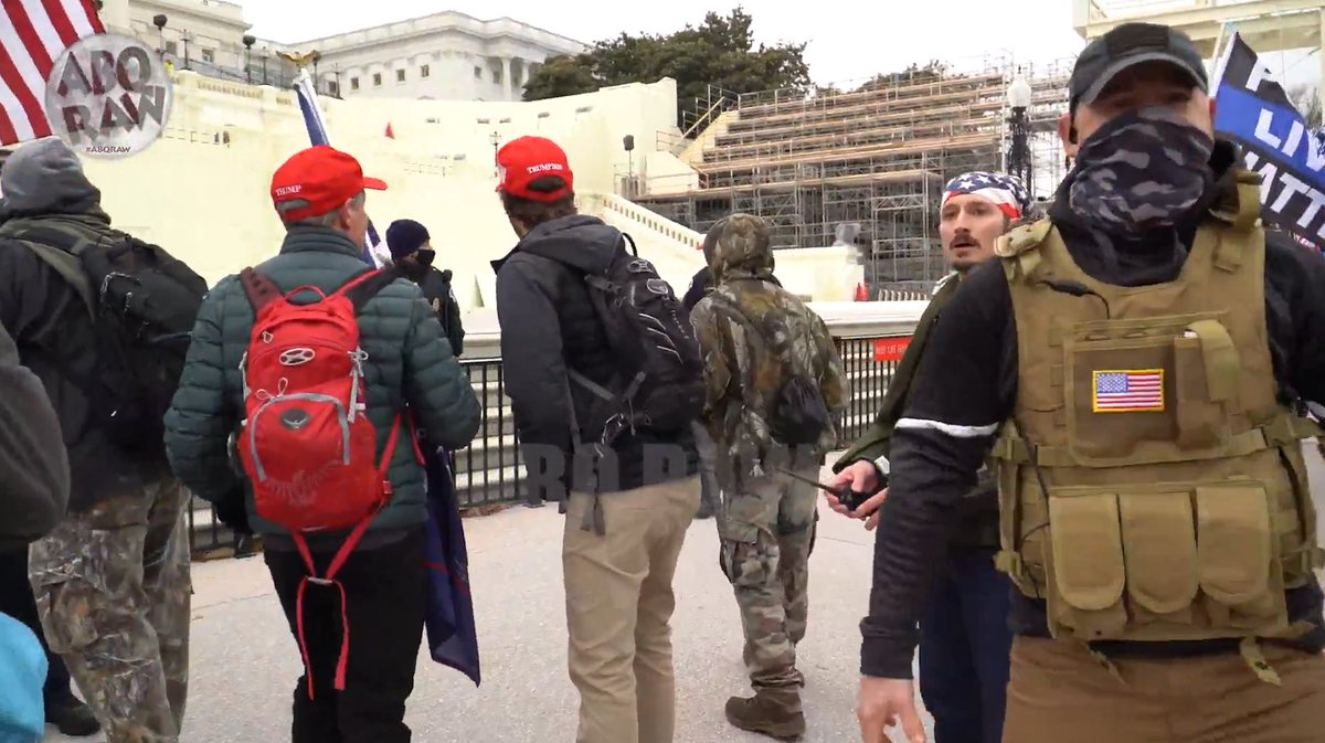 After the MAGA Mob rioters breach the first barrier outside the Capitol they move forward and shout, "This is our house!"  #SeditionVids  #SeditionHunter