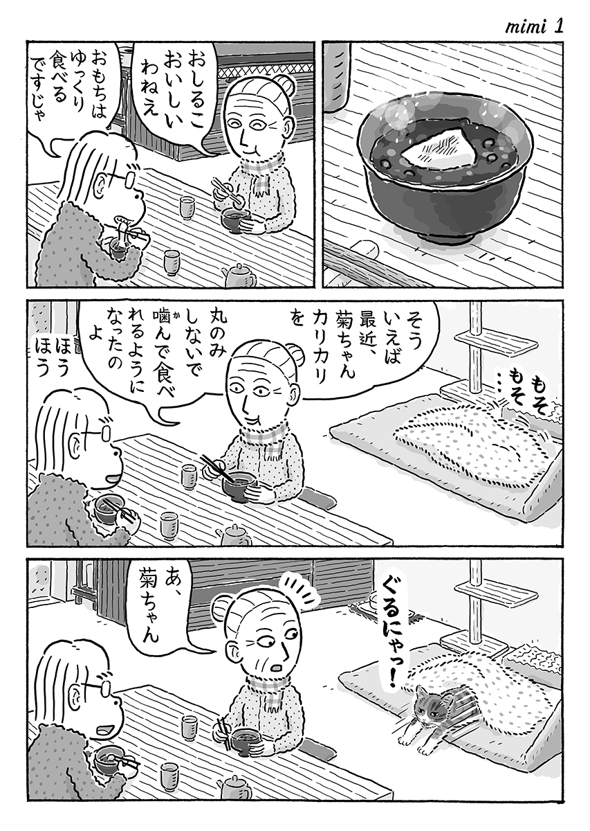 2ページ猫漫画「はや耳菊ちゃん」 #猫の菊ちゃん 