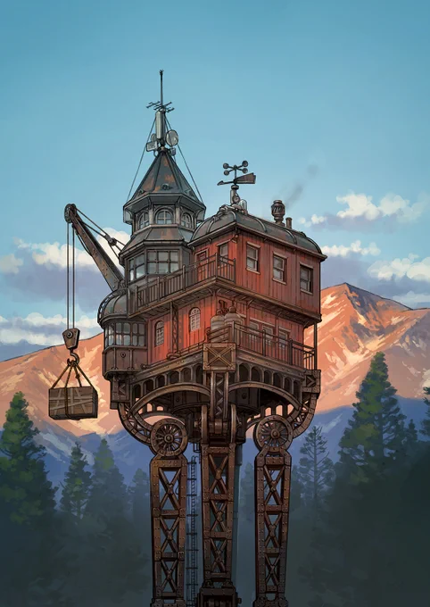 1/20発売『建築知識 2021年2月号』表紙イラストは、特集テーマ「納まり」にあわせて、様々な機能を満載した高密度な住居を描いてみました。公式サイト:https://t.co/01bxqMMhAY 