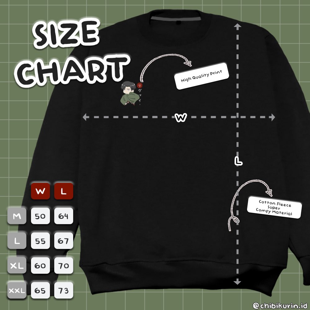 chibikurin_id's tweet photo. 1. SWEATER 
•colour : black
•material : cotton fleece 
•sablon : dtg high quality print
•size : M L XL XXL 
•comes with freebies (attack on titan stickers) 
•keychain not included

💰price : 199k / pcs 

available characters : 
👱🏻‍♂️Erwin Smith
👓Hange Zoe
🧤Levi Ackerman https://t.co/R629CD5gtr