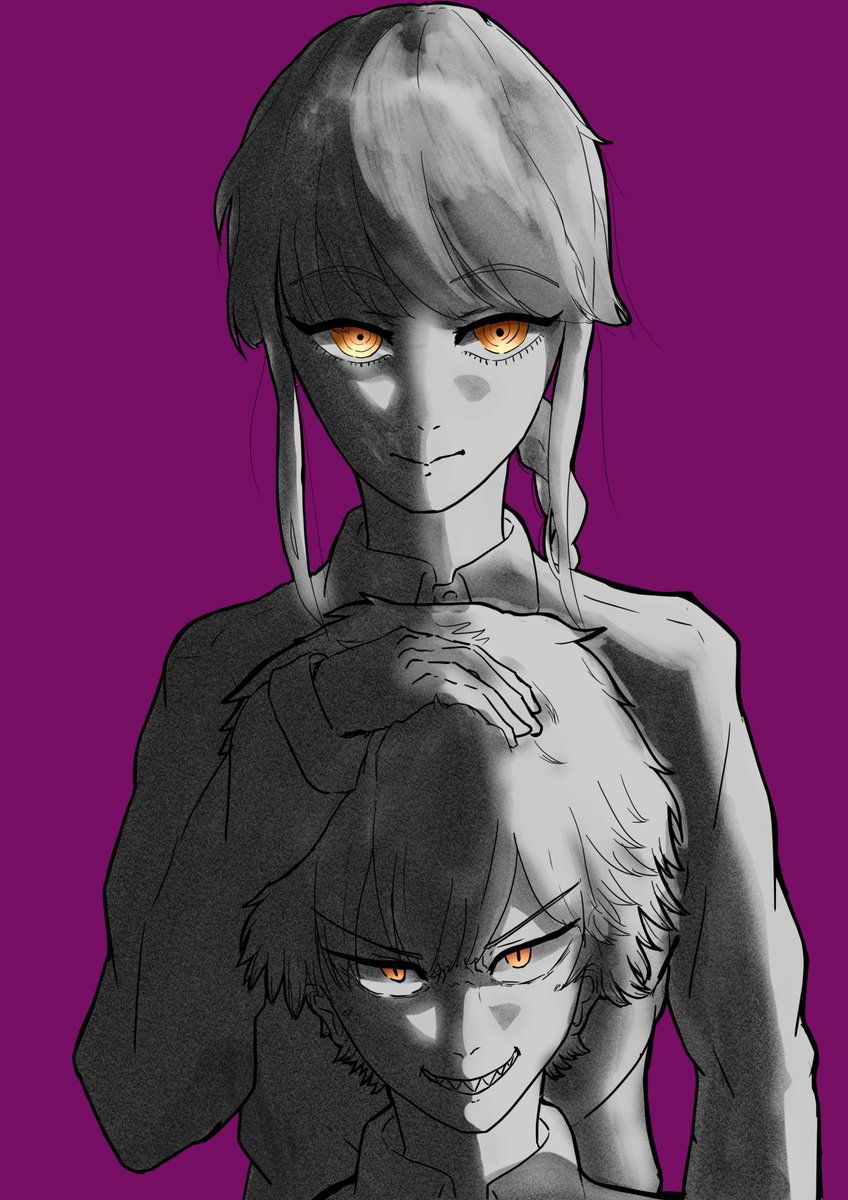 デンジとマキマ
#チェンソーマン 
#チェンソーマンファンアート 