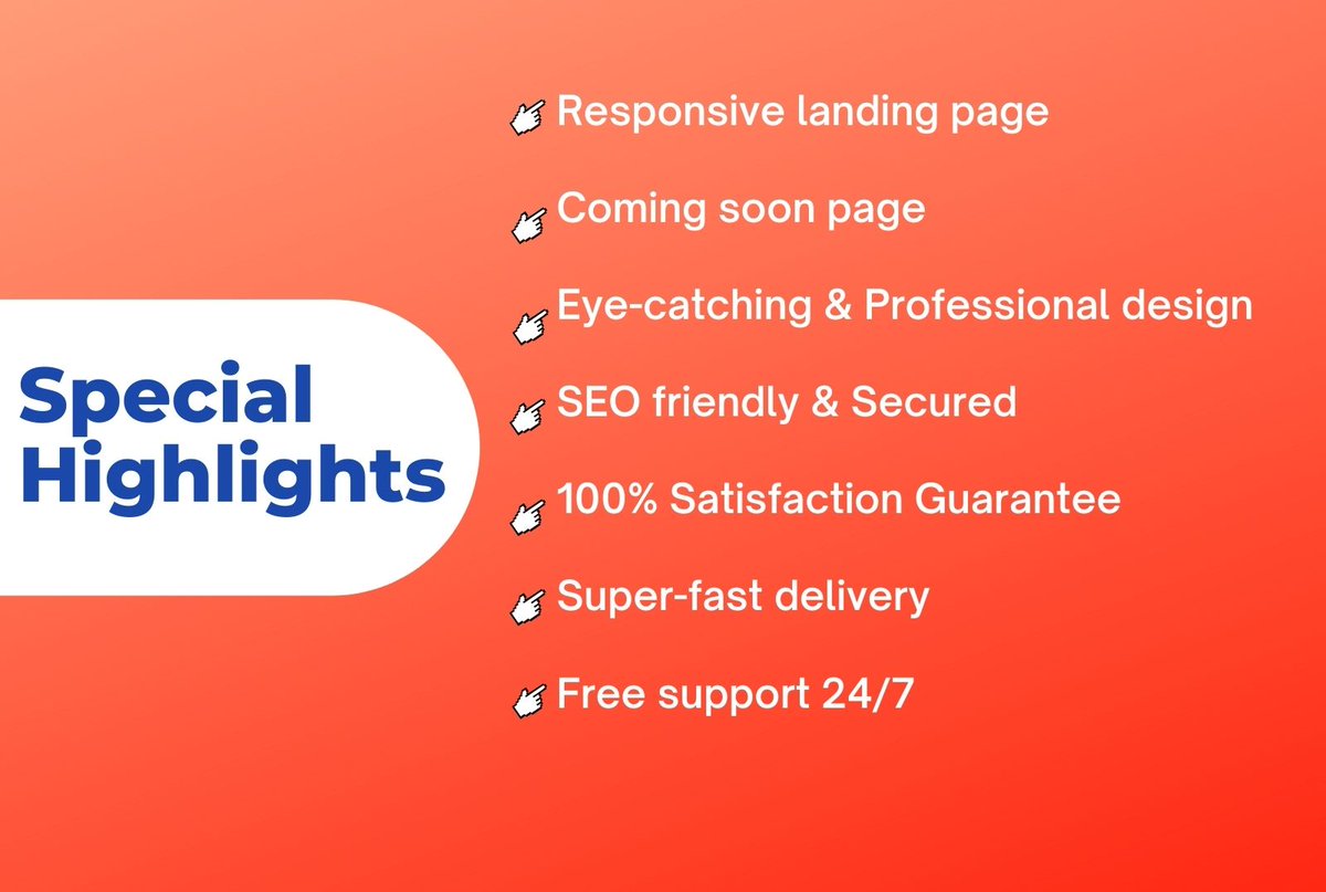 dalwerrana's tweet photo. Create a modern responsive landing page - 30% sale on going for this month.

>>Coming Soon or Under Construction page
>>Responsive
>>100% Satisfaction Guarantee

Hire Me: https://t.co/7zIT7ctcuq

#elementor_pro  #landingPage #wordpresswebsite 
#Blogs #squeeze_page https://t.co/It2wBUgjQR