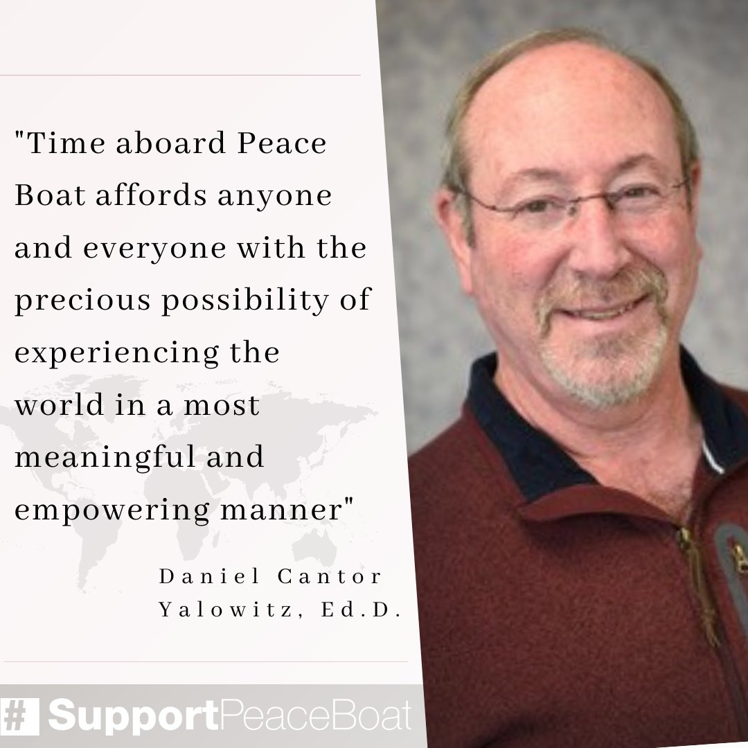 SupprtPeaceBoat's tweet photo. As an educator on @peace_boat, Dr. Daniel Cantor Yalowitz shares his expertise on #intercultural communication, #communitybuilding, and the power of #play in #peacebuilding. @PeaceBoat_US @globalkids #sailingforchange #SDGs #SDG4 #SDG16 #Youth #SupportPeaceBoat #wewillsailagain https://t.co/bjSjYXOj9L