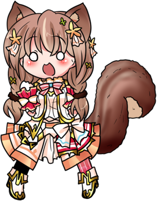 1girl squirrel girl squirrel tail squirrel ears animal ears tail solo  illustration images