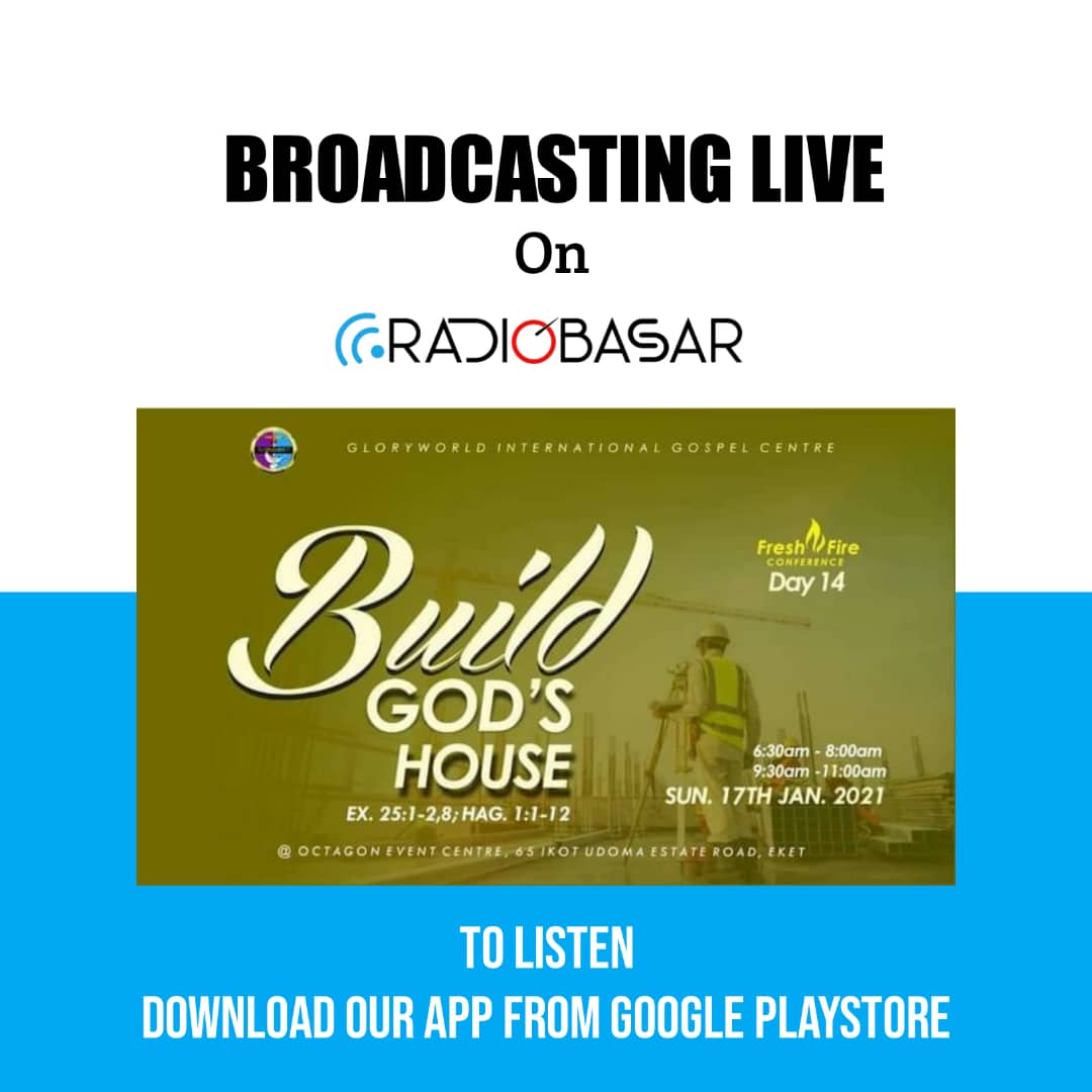 If you couldn't make it to church this morning
Tune in and connect with Glory World International Gospel Centre @Glory_World1  live broadcast on Radio Basar

Download the radio app below

Andriod users

play.google.com/store/apps/det…

For IOS users

s25.myradiostream.com/:15102/listen.…