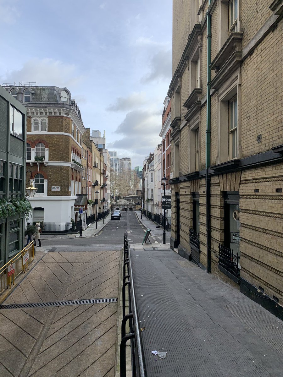 Buckingham Street, dropping from the Strand to the Thames runs parallel to the last stretch of the  #CockAndPye Ditch. A formidable number of famous people once lived here...