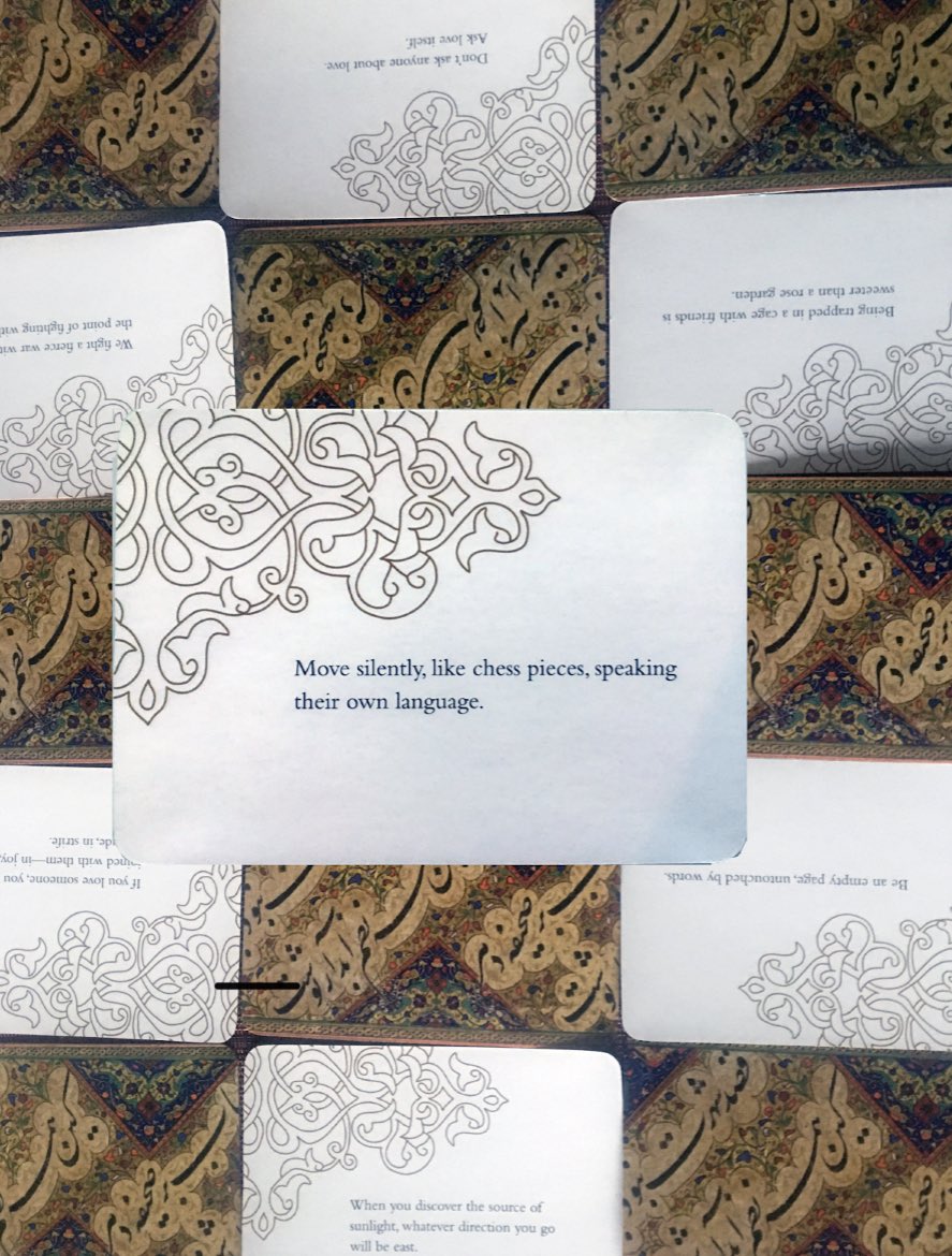 TurtlePPress's tweet photo. Not sure of your next move? Why not ask Rumi.
#rumi @dtrinidadpoet @RumiSecrets #poetsofig #turtlepointpress #diviningpoets #tarot #chess https://t.co/tWX9c76PKo