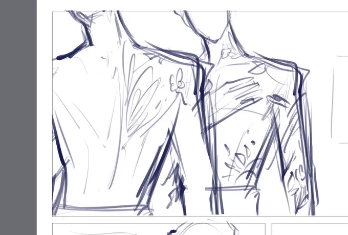 somehow a quick doodle turned into a short comic. have a messy wip 