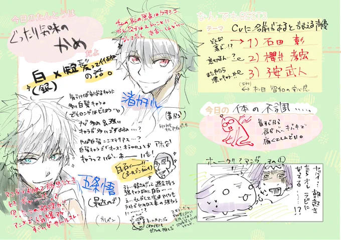 #ゆるオタ交換日記
とりあえずやってみよう交換日記‼︎テンションもどんな感じかも手探り…中学生くらいの気持ちで描こうとしてたのに悩みとかめっちゃ歳食ってました?そもそも日記とは…⁇なにはともあれ。
@0120_10cm さん次お願いします〜 
