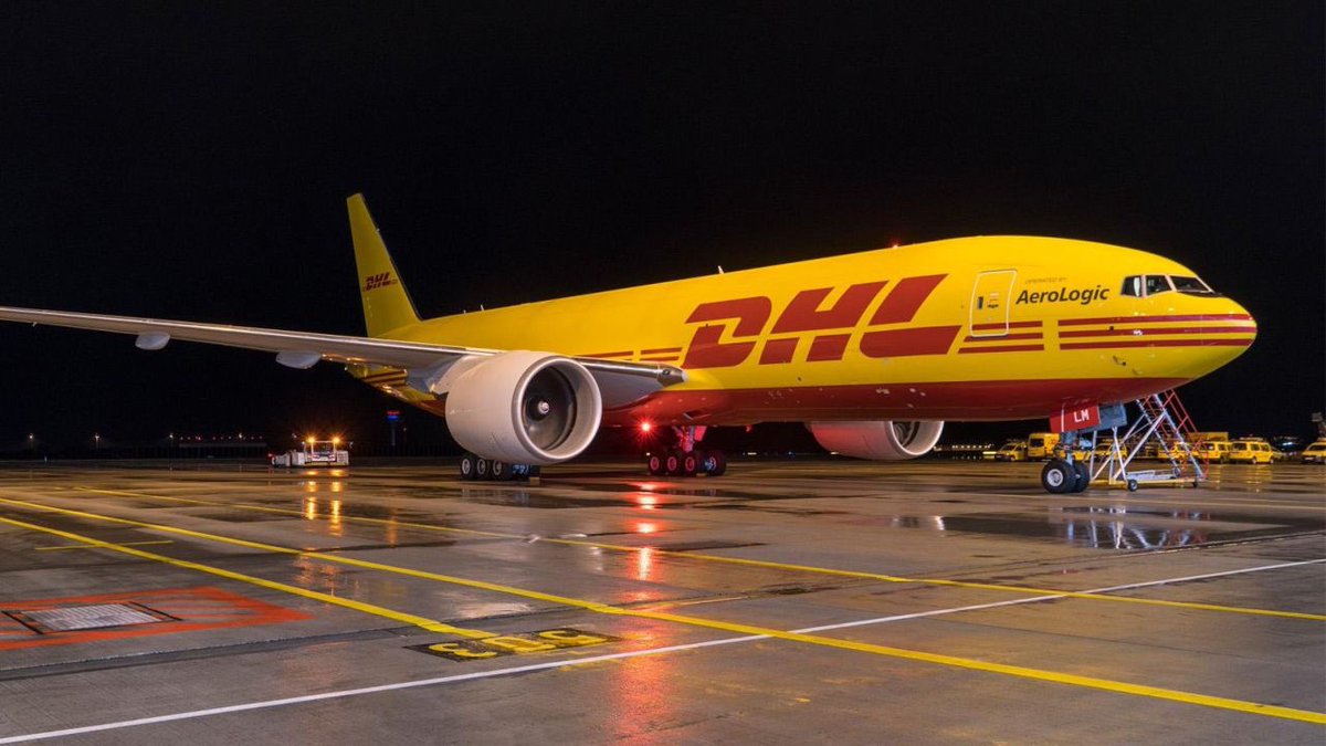 DHL_KSA_help's tweet photo. DHL Express announces an order for 8 more Boeing 777 freighters. First deliveries are scheduled for 2022. Preceding the new order announced today, DHL Express had already taken delivery of the first 10 new B777F aircraft as part of an original order of 14 aircraft made in 2018. https://t.co/Dqs8mjOHfO