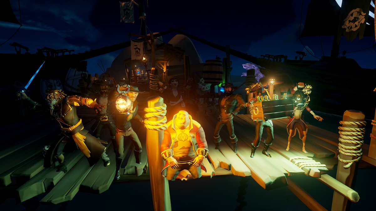 aDreamingNomad's tweet photo. A few shots as we finished our @DADSPirates Fleet night last night.
Turned out to be a night of chaos!
Should I have expected anything less?
#FleetNight #SeaOfThieves #BeMorePirate https://t.co/JkZBkqrdl0