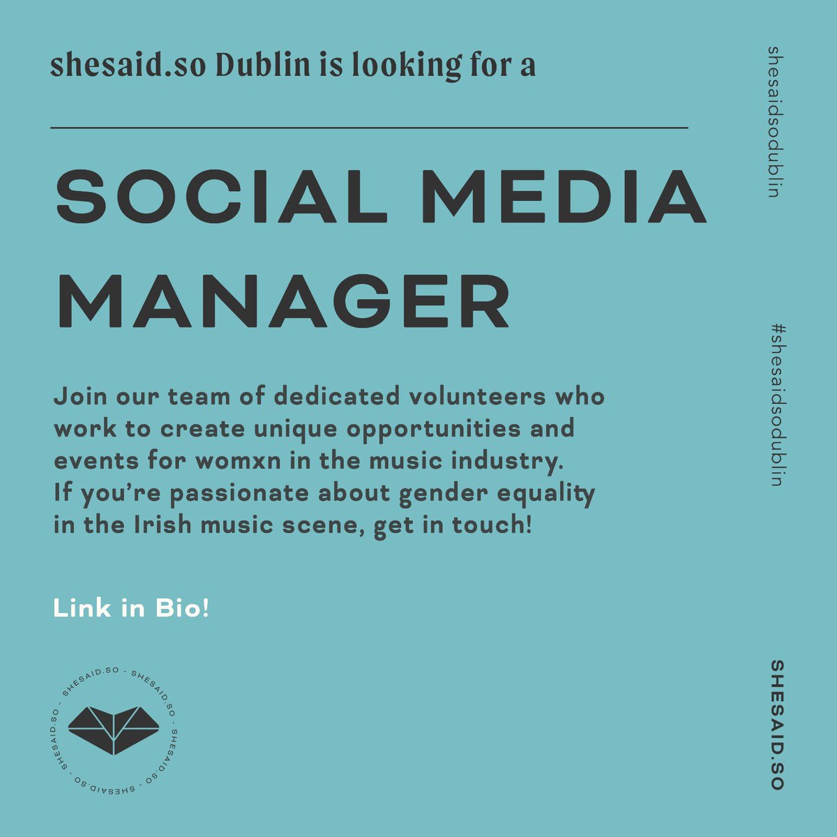 ShesaidsoD's tweet photo. 📣 Call for Volunteers 📣 

Have you got crazzzzyyy social media skills ? ✨

Want to help us grow our socials and build our community?!

We wanna hear from YOU!😍 Let us know: https://t.co/f2TzSrM4nl https://t.co/v7Mw2GuBVZ