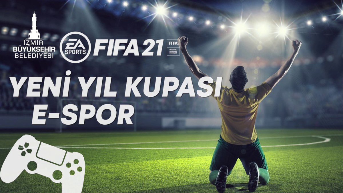 izmirbld's tweet photo. İzmir Büyüksehir Belediyesi'nin düzenlediği "Fifa-21 Yeni Yıl Kupası" şampiyonu bugün belli oluyor.

Yarı final, üçüncülük ve final maçları saat 16.15'ten itibaren canlı yorumlarla @izmirtubetv ekranlarında.

https://t.co/8crzuDetBG https://t.co/pKZOBZeAM9