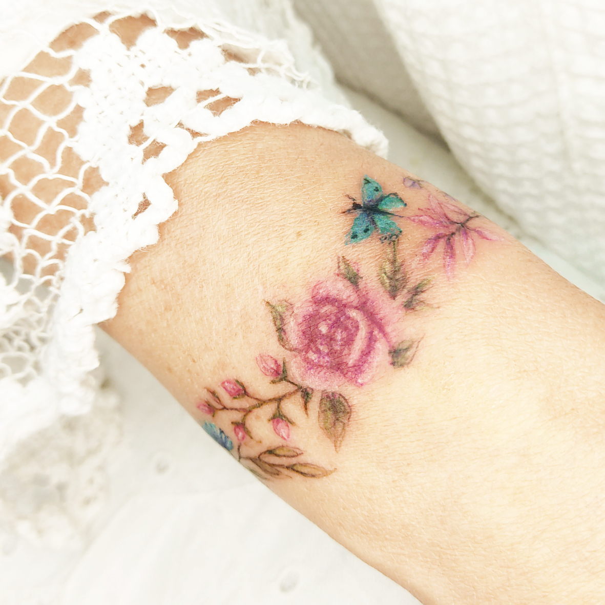 Tattoo tagged with: flower, rose, nature, temporary, lenafedchenko, poppy,  red rose | inked-app.com