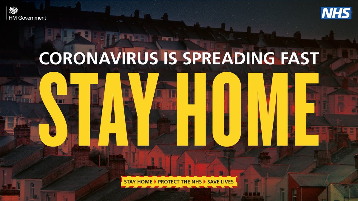 We need to work together to contain the virus, protect our NHS and give us time to vaccinate the vulnerable.

#StayHomeSaveLives
