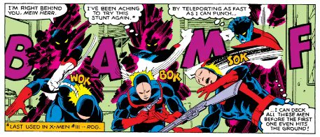 With the aid of an image inducer, Nightcrawler is able to pass as non-mutant (a skill that all of the other X-Men during Nightcrawler’s tenure more or less possess unaided). If the X-Men are a minority metaphor, Kurt represents the visible minority.  #xmen 1/8