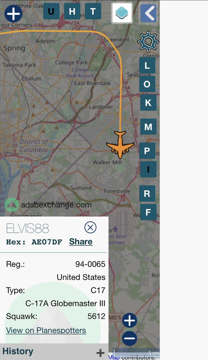 Busy morning over Washington DC with several military transport aircraft shipping troops & equipment into Andrew’s AFB to defend inauguration against violent Trump insurrectionists. This C-17 from Tennessee just passed over my house.  #Insurrection2021  #Inauguration2021