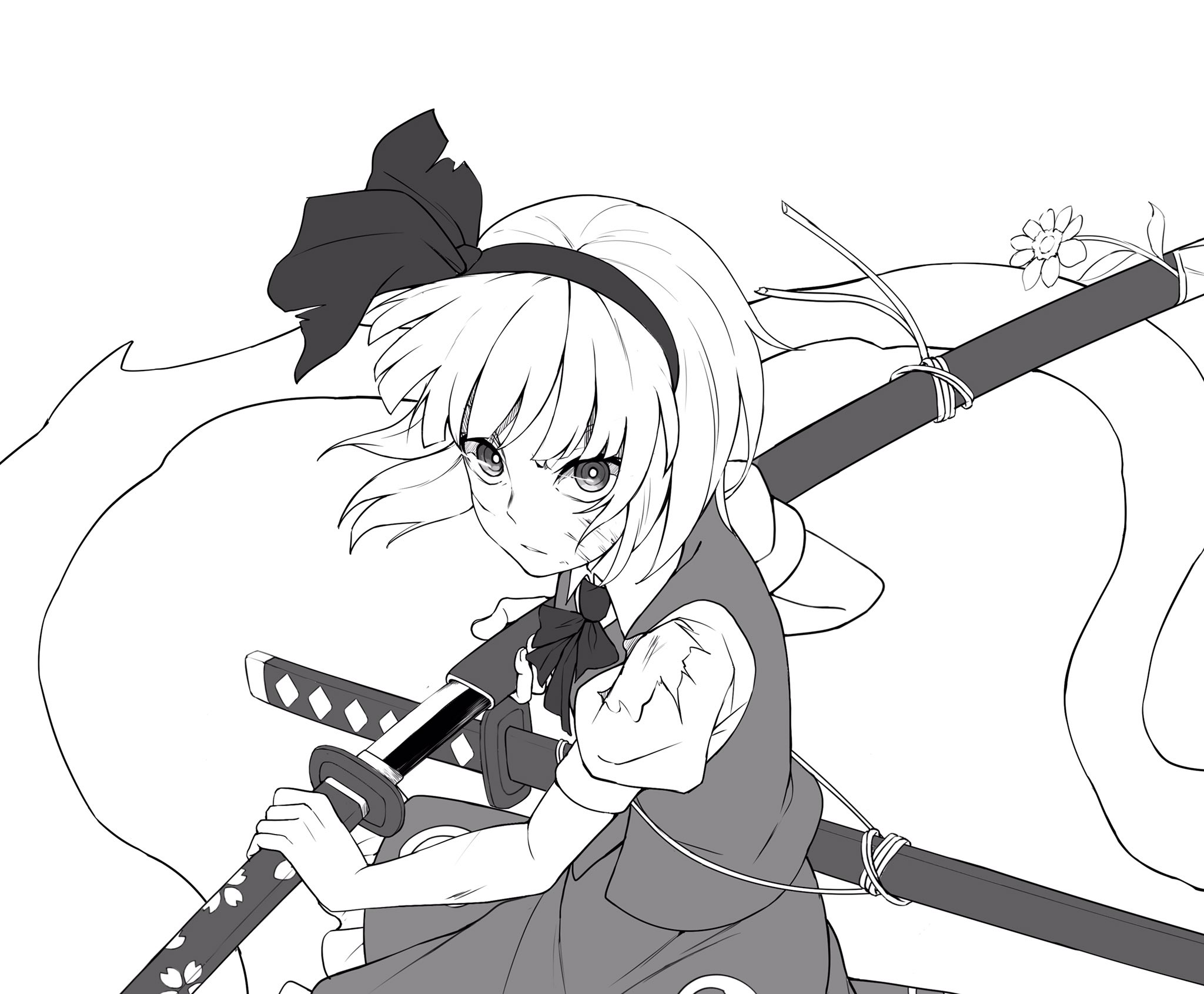 تويتر 祥冬 お絵描き على تويتر 練習絵 かっこいい妖夢 イラスト 東方 魂魄妖夢 絵描きさんとつながりたい T Co 85kgb1pv