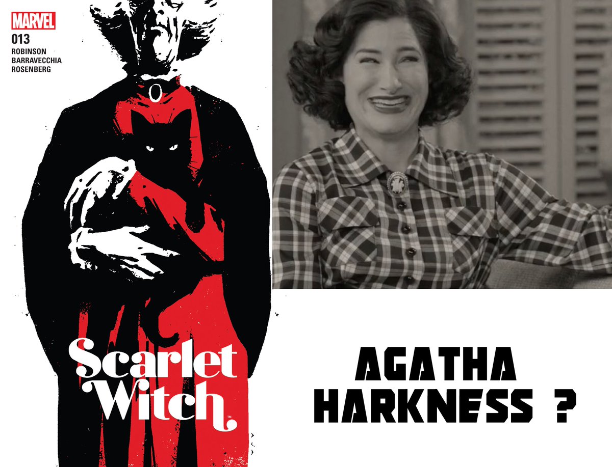 Plusieurs indices laissent penser qu’Agnes n’est autre qu’Agatha. Visuellement, son médaillon, mais aussi cet échange sur le Diable, puisqu’elle a déjà combattu Méphisto avec son chat Ebony. qu'on voit dans le segment animé, dans une pub “Auntie A’s” (comme Agatha.)