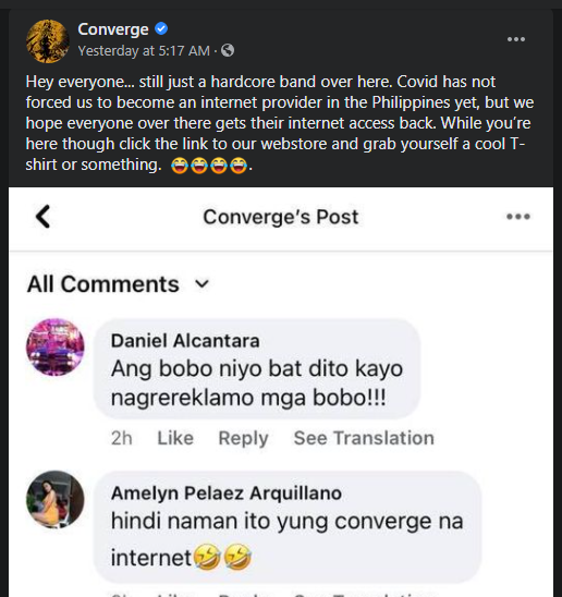 PhilITOrg's tweet photo. Official statement of @Convergecult regarding the problems of Internet connection in the Philippines. https://t.co/Zp4aFUyMdI