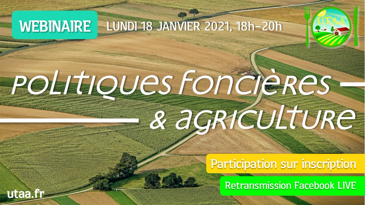 UrgenceTAA's tweet photo. 🟢 N'oubliez pas notre Webinaire consacré au foncier agricole qui aura lieu demain de 18h à 20h !

Pour participer au débat, inscrivez-vous en suivant ce lien : https://t.co/XtHnOEM2Rz. 

Si vous êtes déjà inscrit, le lien de connexion du webinaire vous a été envoyé par mail. https://t.co/lApZT07HbG