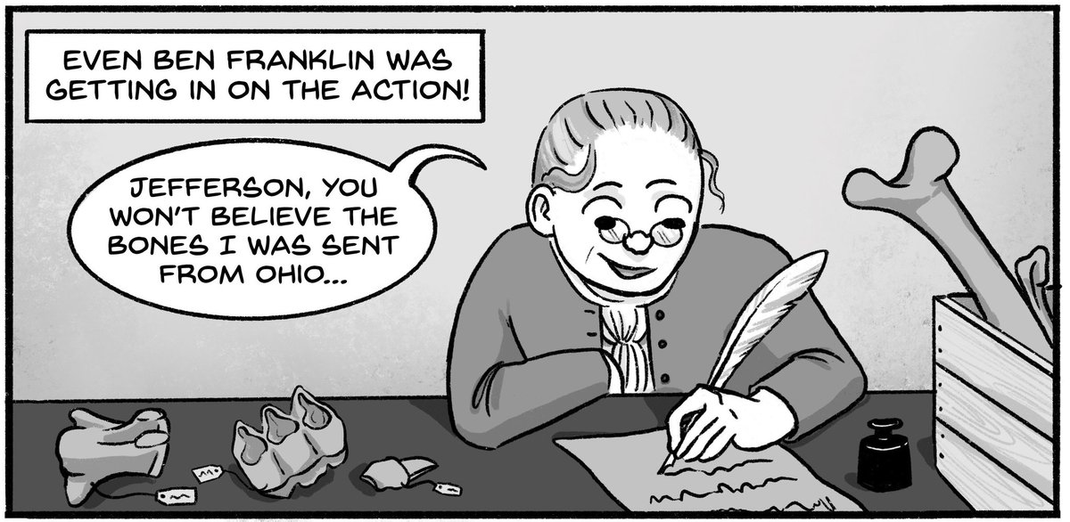 VCLatVCU's tweet image. In honor of Benjamin Franklin’s birthday, here is a panel from the Founding Monsters comic (in progress) being written and drawn by Maggie Colangelo #benfranklin #vcuarts #virtualcurationlab