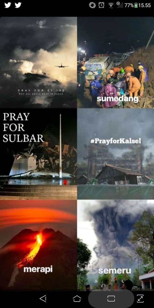 Ramu310503's tweet photo. Behind all these incidents, there must be a silver lining...we only need to pray to Allah for goodness and safety...Aamiin...
#prayforsemeru 
#PrayForSriwijayaAir 
#prayformerapi 
#PrayForSulawesiBarat 
#PrayforKalSel 
#PrayForSumedang
#prayforindonesia https://t.co/YhbrmmHV5S