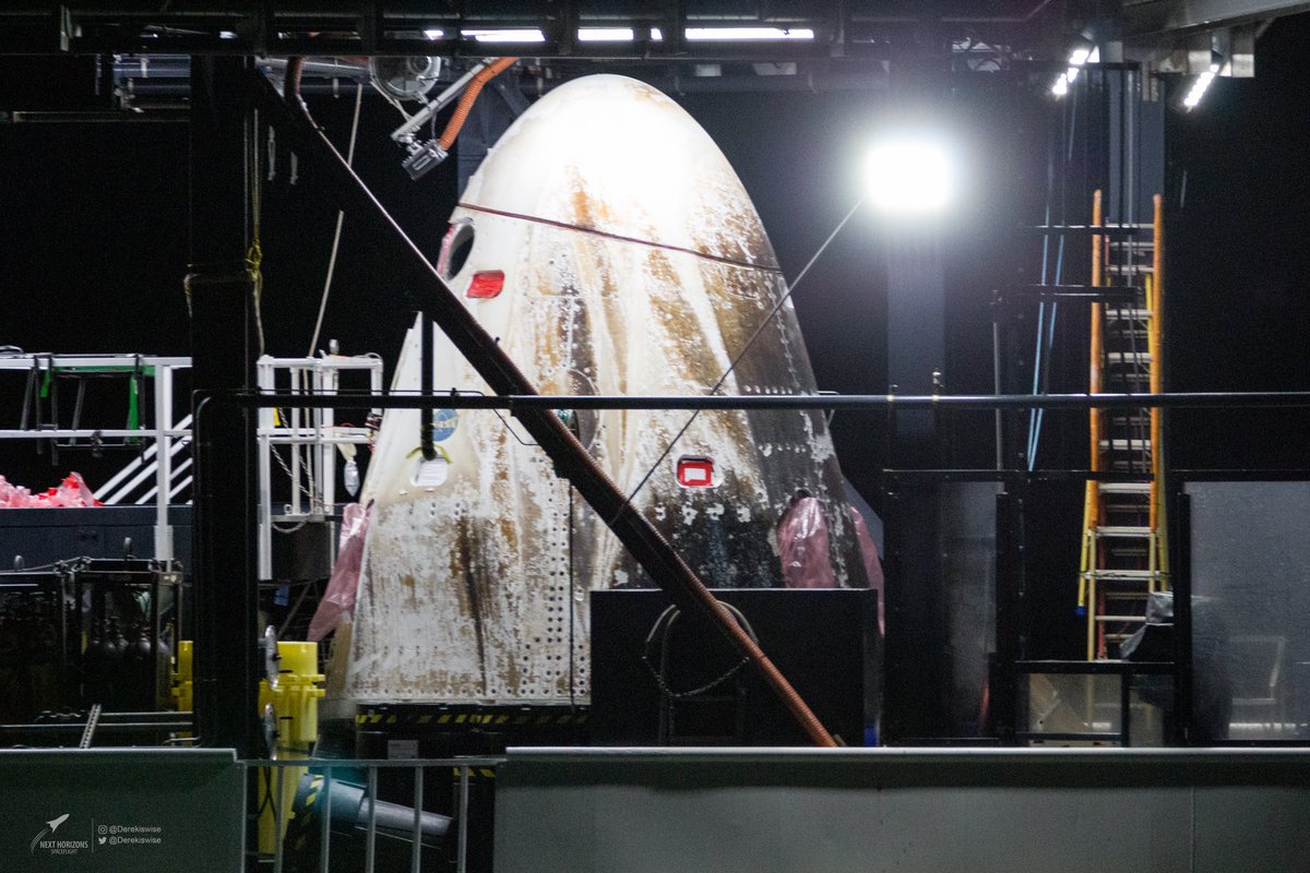 dwisecinema's tweet photo. The Cargo Dragon capsule from #CRS21 has returned to Port Canaveral on Go Navigator. 

#SpaceXFleet #SpaceX https://t.co/K8SQ1fs94F