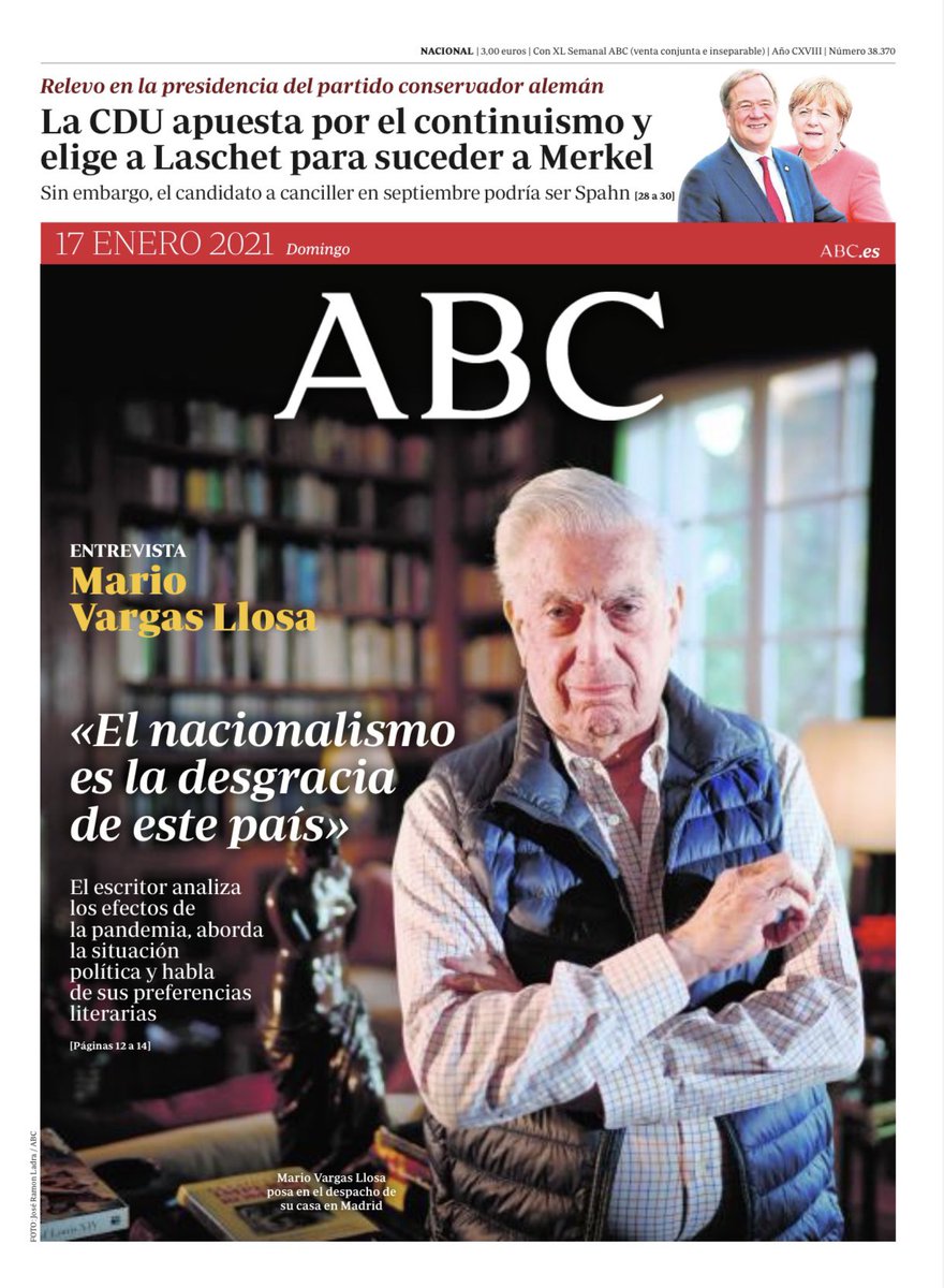 elultramarinos's tweet photo. Vargas Llosa, en 2010:
"La posición de Aznar fue la buena en ese momento (..), la de apoyar la invasión (a Irak). Fue una posición (..) que dio a España una presencia internacional extraordinaria. De pronto España se convirtió en un país muy importante".
Vargas Llosa, en 2021: https://t.co/4LF19EWwBh