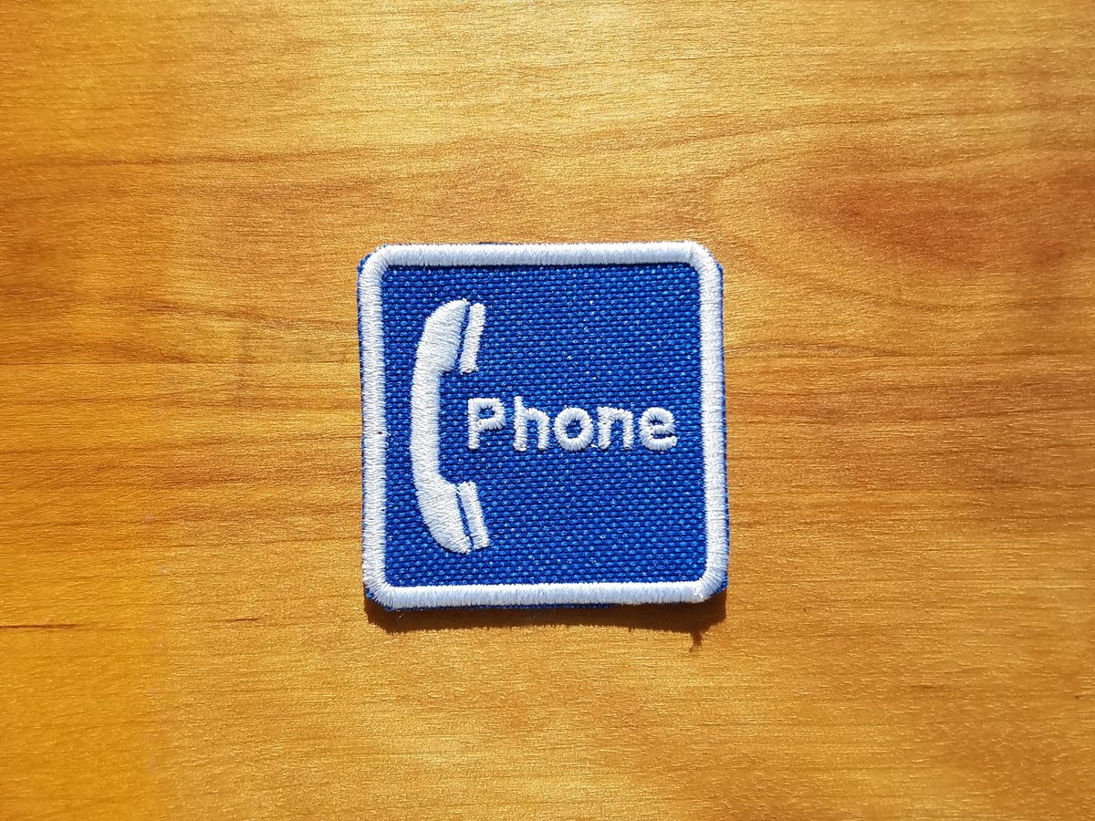 Computer_Patch's tweet photo. BACK IN STOCK in my #etsy shop: Pay Phone Iron on patch - Shiny Metallic Embroidered. https://t.co/gyj5H4T6X4 #goth #nerd #aesthetic #cyberpunk #payphone #phreak https://t.co/G8oZ6UK6aL