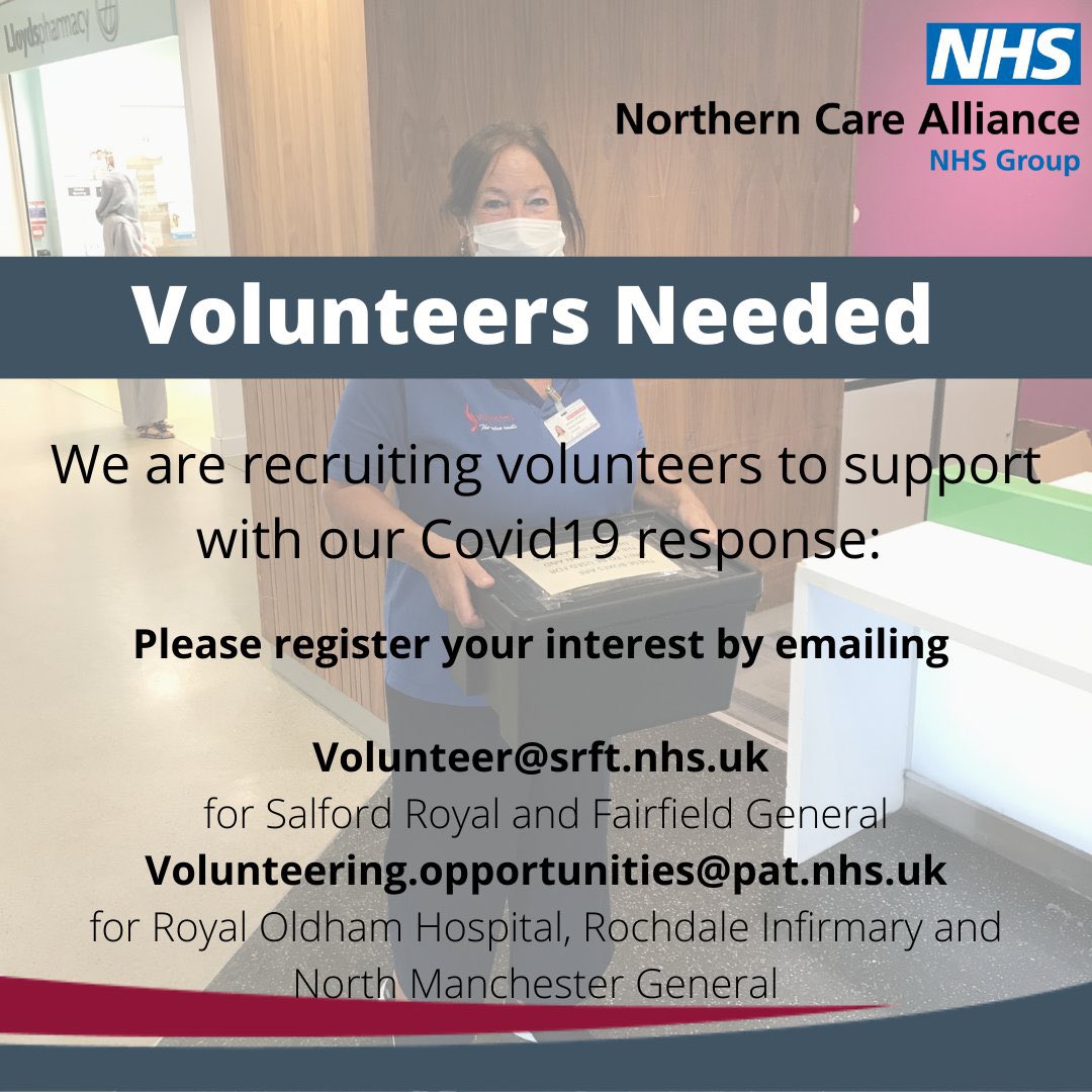 NCA_Volunteers's tweet photo. You don’t need to be available for whole days...just a few hours per week could make a big difference supporting the vaccination suites along with other rewarding volunteer roles at our @NCAlliance_NHS hospital &amp; community sites https://t.co/dzLLYlK49w