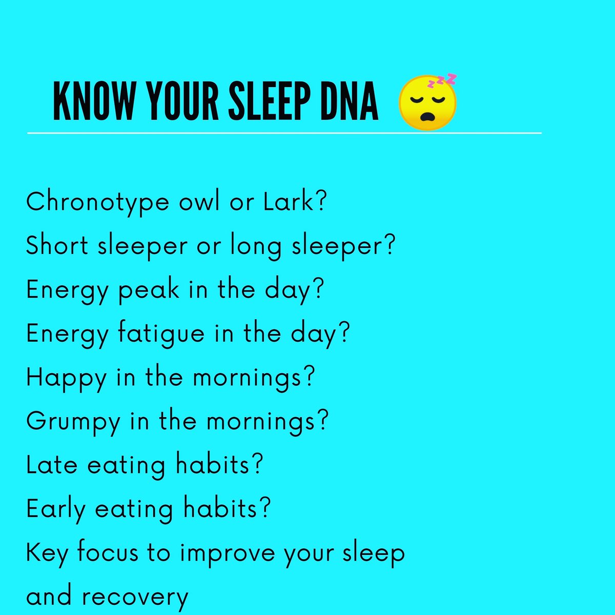 BarrysleepCoach's tweet photo. What's your sleep DNA? 😴
#sleepdna #sleepcoach https://t.co/TcfzmWNWqU