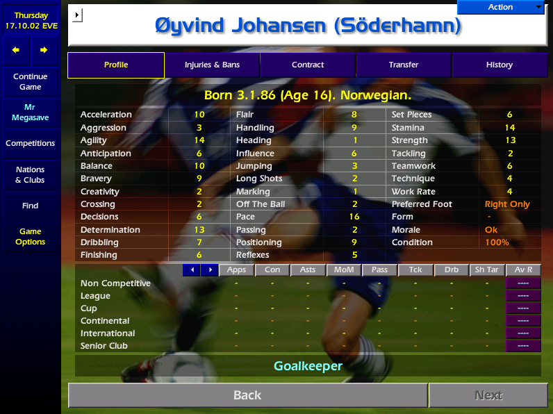 Johansen is forced to play the final 4 games after yet another muddle with our on loan (shit) GK Linell who heads off to Eskilstuna City for £1k. Jeez Sune, couldn't you not stretch £1k to tie him down...if this costs us promotion with that rookie in goal...